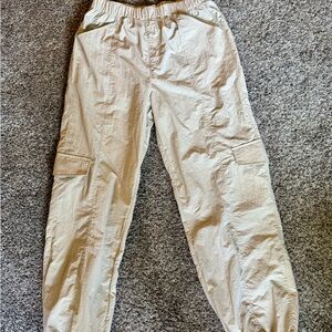 Wilo The Label Women's Cream Parachute Cargo Pants